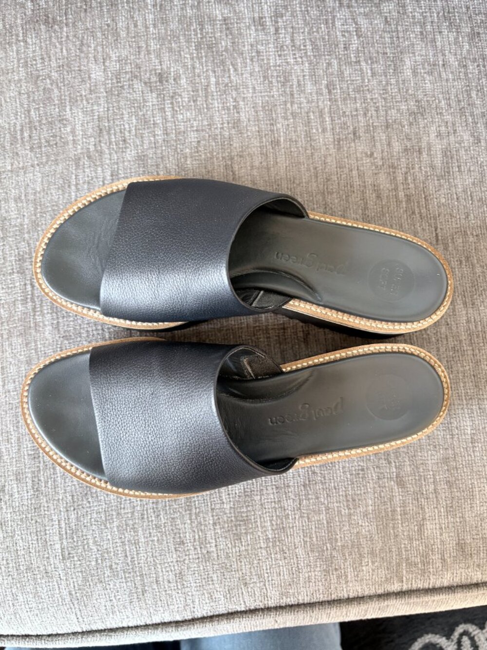 Paul Green May Slide Sandal - Black Leather - US Women's Size 9.5, UK 7 - Picture 3 of 7